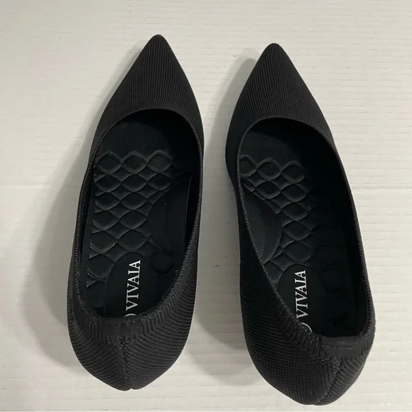 Vivaia Black Pointed Toe Aria Wedge Pro Heels 37.5 - Picture 7 of 12